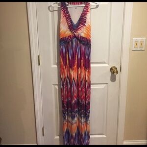Vibrant Multicolor Maxi Dress